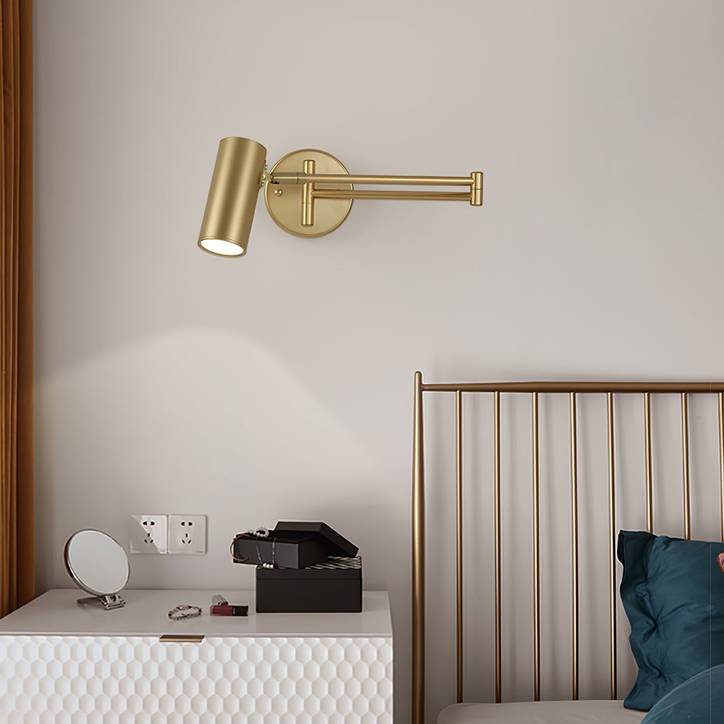 Adjustable Wall Light with Swing Arm