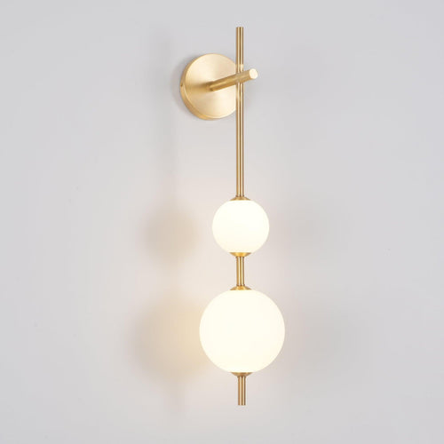 Vertical Wall Sconce with Glass Spheres