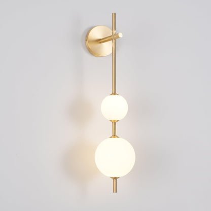Vertical Wall Sconce with Glass Spheres