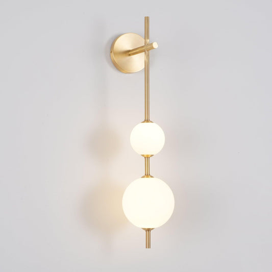 Vertical Wall Sconce with Glass Spheres