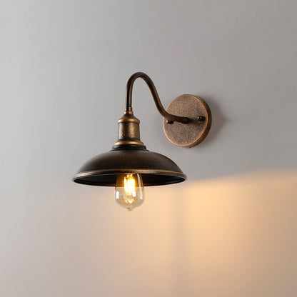 IP65 Outdoor Wall Light in Gold Metal